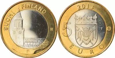 Finnland 5 Euro Turku Cathedral in Southwest Finland - 2013
