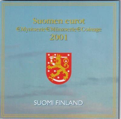 Finnland BU Euro Coin Set - 1 Cent to 2 Euros - 2001