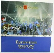 Finnland EURO Coin Set - 1 cent to 2 euros + 1 Eurovision medal - 2007