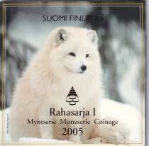 Finnland EURO Coin Set - 1 Cent to 2 Euros + 1 Medal - 2005