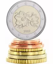 Finnland S&eacute;rie Euros FINLANDE 2002 - 8 monnaies