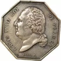 Fire Insurance, Aisne, Marne, Aube, Louis XVIII - Silver Token - 1820