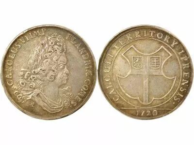 Flanders, Charles VI - Silver Token, Territory of Ypres - 1720