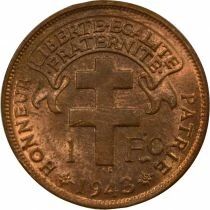 Franc, French Mandate, Free France - 1943 Pretoria