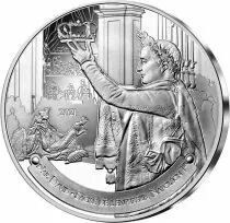 France - Monnaie de Paris 10 Euros Argent BE France 2021 - Le Sacre de Napol&eacute;on -  Le Louvre - Chefs d\'Oeuvre des mus&eacute;es (MDP)