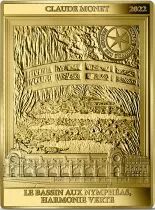 France - Monnaie de Paris 200 Euros Or BE France 2022 - Bassin aux Nymph&eacute;as - Harmonie verte de Monet -  Chefs d\'Oeuvre des mus&eacute;