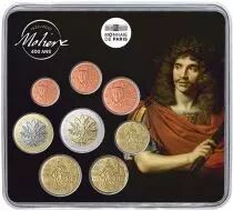 France - Monnaie de Paris 400 ans de Moli&egrave;re - Miniset  BU FRANCE 2022 (MDP)