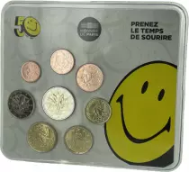 France - Monnaie de Paris 50 ans du Smiley - Miniset  BU FRANCE 2022 (MDP)