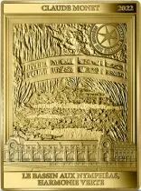 France - Monnaie de Paris 50 Euros Or BE 2022 - Bassin aux Nymphéas - Harmonie verte de Monet -  Chefs d\'?uvre des musées (MDP)