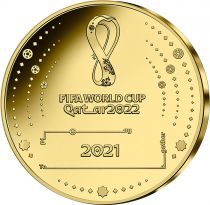 France - Monnaie de Paris 50 Euros Or BE France 2021 - Coupe du Monde FIFA 2022 Qatar