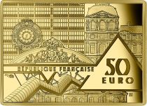 France - Monnaie de Paris 50 Euros Or BE France 2021 - La Persistance de la Mémoire de Dali -  Chefs d\'Oeuvre des musées (MDP)
