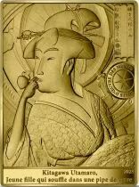 France - Monnaie de Paris 50 Euros Or BE France 2023 - Jeune fille soufflant dans une pipe de verre -  Chefs d\'?uvre des musées 