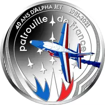 France - Monnaie de Paris Alpha Jet et la Patrouille de France - 10 Euros Argent Coloris&eacute; BE 2021 FRANCE (MDP)