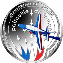 France - Monnaie de Paris Alpha Jet et la Patrouille de France - 50 Euros Argent (5 onces) BE 2021 FRANCE (MDP)