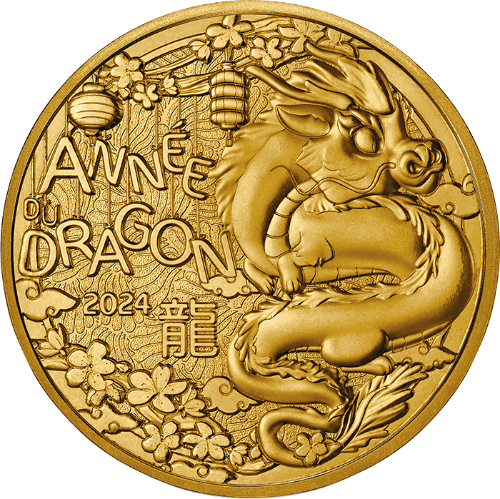 Pièce France - Monnaie de Paris Année du Dragon - 1/4 Euros 2024