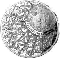 France - Monnaie de Paris Année du Dragon - 10 Euros Argent BE 2024
