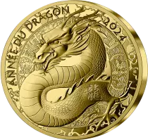 France - Monnaie de Paris Ann&eacute;e du Dragon - 200 Euros 1 Oz Or BE 2024