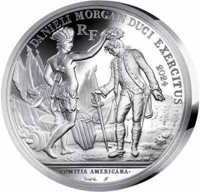 France - Monnaie de Paris Bataille de Cowpens - Ind�pendance des USA - 20 Euros Argent BE 2024 HAUT RELIEF