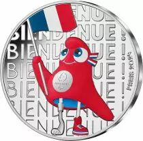 France - Monnaie de Paris Bienvenue - 50 Euros Argent Couleur FRANCE 2023 (MDP) - Les Phryges - Les Mascottes de Paris 2024 - Va