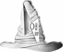 France - Monnaie de Paris Choixpeau Magique - Harry Potter - 10? Argent BE - Pièce de Forme 2022 - Coffret Abimé
