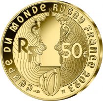 France - Monnaie de Paris Coupe du Monde de Rugby France 2023 - 50 Euros OR BE FRANCE 2022