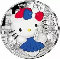 France - Monnaie de Paris Hello Kitty - Bonjour Paris - 10 Euros Argent couleur BE 2024
