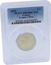 France - Monnaie de Paris Jacques Chirac Pi&egrave;ce 2 euros comm&eacute;mo BE - 20 ans de l\'EURO - PCGS PR69DCAM