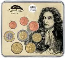 France - Monnaie de Paris Jean de la Fontaine - L\'Art de la Plume - Miniset  BU FRANCE 2021 (MDP)