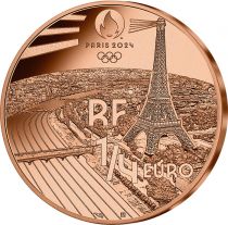 France - Monnaie de Paris Jeux Olympiques et Paralympiques PARIS 2024 - LOT 4 X 1/4 ? FRANCE 2022 - PARIS 2024 - Cyclisme sur pi