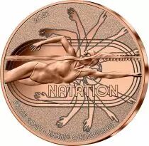 France - Monnaie de Paris Jeux Olympiques PARIS 2024 - 1/4 ? FRANCE 2021 - PARIS 2024 - NATATION - COLLECTION SPORT (2/15)