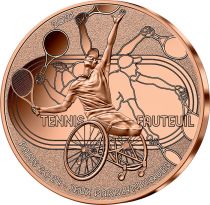 France - Monnaie de Paris Jeux Olympiques PARIS 2024 - 1/4 ? FRANCE 2021 - PARIS 2024 - TENNIS FAUTEUIL - COLLECTION SPORT (3/15