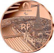 France - Monnaie de Paris Jeux Olympiques PARIS 2024 - 1/4 ? FRANCE 2021 - PARIS 2024 - TENNIS FAUTEUIL - COLLECTION SPORT (3/15