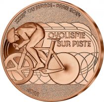 France - Monnaie de Paris Jeux Olympiques PARIS 2024 - 1/4 ? FRANCE 2022 - PARIS 2024 - Cyclisme sur piste - COLLECTION SPORT (4