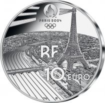 France - Monnaie de Paris Jeux Olympiques PARIS 2024 - 10 ? Argent BE FRANCE 2022 - HÉRITAGE - La Place de la Concorde