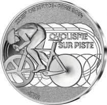 France - Monnaie de Paris Jeux Olympiques PARIS 2024 - 10 ? Argent BE FRANCE 2022 - PARIS 2024 - Cyclisme sur piste - COLLECTION