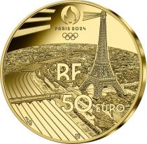 France - Monnaie de Paris Jeux Olympiques PARIS 2024 - 50 Euros OR BE FRANCE 2023 - Gymnastique artistique - COLLECTION SPORT (1
