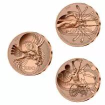France - Monnaie de Paris Jeux Olympiques PARIS 2024 - LOT 3 X 1/4 ? FRANCE 2021 - PARIS 2024 - JUDO - NATATION - TENNIS FAUTEUI