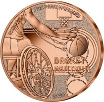 France - Monnaie de Paris Jeux Paralympiques PARIS 2024 - 1/4 ? FRANCE 2023 - PARIS 2024 - Basket Fauteuil - COLLECTION SPORT (1