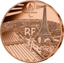 France - Monnaie de Paris Jeux Paralympiques PARIS 2024 - 1/4 ? FRANCE 2023 - PARIS 2024 - Basket Fauteuil - COLLECTION SPORT (1