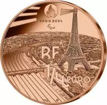 France - Monnaie de Paris Jeux Paralympiques PARIS 2024 - 1/4 ? FRANCE 2023 - PARIS 2024 - Basket Fauteuil - COLLECTION SPORT (1