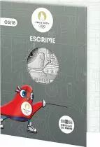France - Monnaie de Paris L\'Escrime - 10 Euros Argent FRANCE 2023 (MDP) - Les Phryges - Mascottes de Paris 2024 - Vague 1