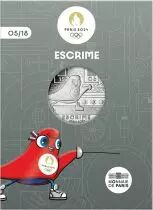 France - Monnaie de Paris L\'Escrime - 10 Euros Argent FRANCE 2023 (MDP) - Les Phryges - Mascottes de Paris 2024 - Vague 1