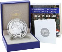 France - Monnaie de Paris LA GRANDE GUERRE, LES TAXIS DE LA MARNE - 10 Euros Argent BE 2014 (MDP)