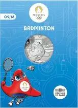 France - Monnaie de Paris Le Badminton - 10 Euros Argent FRANCE 2023 (MDP) - Les Phryges - Mascottes de Paris 2024 - Vague 1