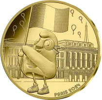 France - Monnaie de Paris Le Drapeau à la Monnaie de Paris - 250 Euros Or 2023 - Les Phryges - Mascottes de Paris 2024 - Vague 2