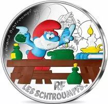 France - Monnaie de Paris Le Grand Schtroumpf - 50 Euros Argent Couleur FRANCE 2020 (MDP) - Les Schtroumpfs