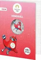 France - Monnaie de Paris Le Handball - 10 Euros Argent Couleur FRANCE 2023 (MDP) - Les Phryges - Mascottes de Paris 2024 - Vagu