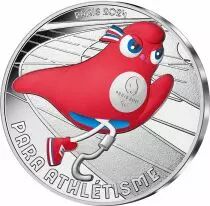 France - Monnaie de Paris Le Para Athl&eacute;tisme - 10 Euros Argent Couleur FRANCE 2023 (MDP) - Les Phryges - Mascottes de Paris 2024