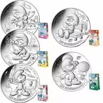 France - Monnaie de Paris Les 5 x 10 Euros Argent France 2020 (MDP) - LES SCHTROUMPFS (Vague 1)