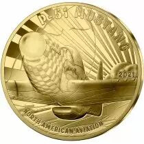 France - Monnaie de Paris MUSTANG P51 - 50 Euros Or (1/4 Oz) BE 2021 FRANCE (MDP)